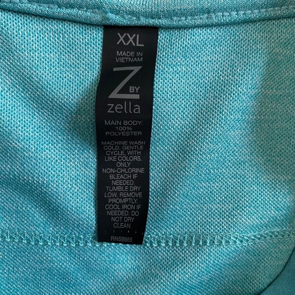 Z by Zella Men's Perform Lite Half-Zip Hoodie, Teal Meadow, XXL NWT - Picture 13 of 14